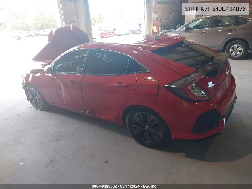 2018 Honda Civic Ex VIN: SHHFK7H54JU424876 Lot: 40306532