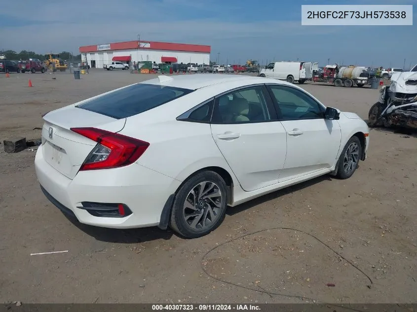 2018 Honda Civic Ex VIN: 2HGFC2F73JH573538 Lot: 40307323