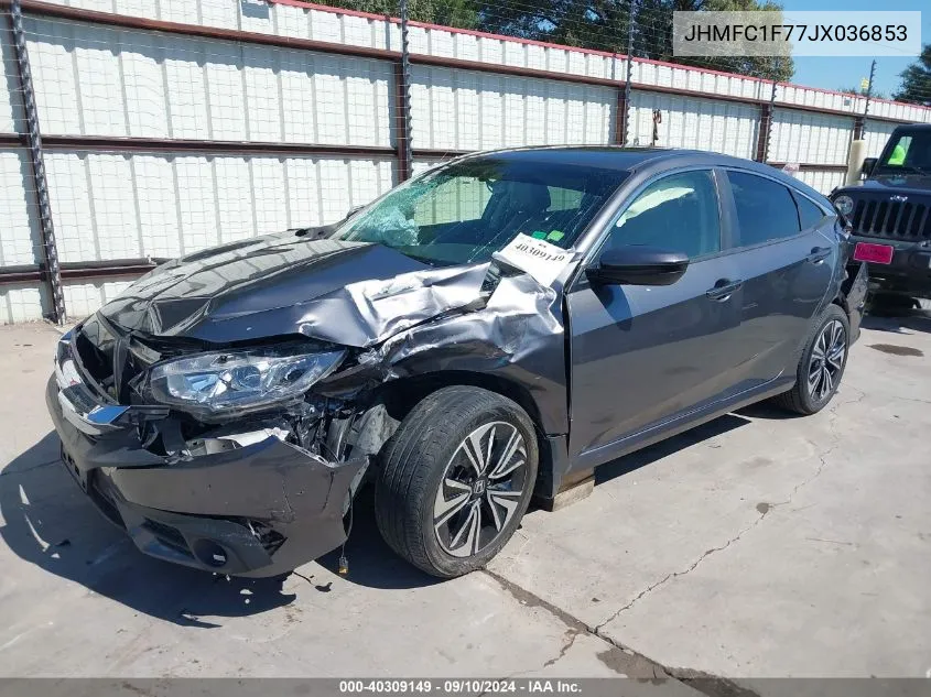 2018 Honda Civic Exl VIN: JHMFC1F77JX036853 Lot: 40309149