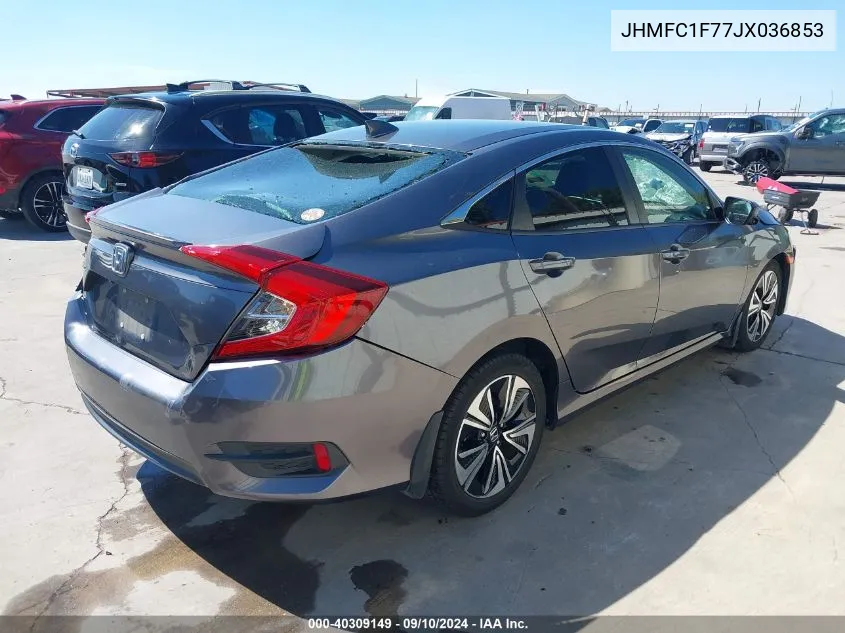 2018 Honda Civic Exl VIN: JHMFC1F77JX036853 Lot: 40309149