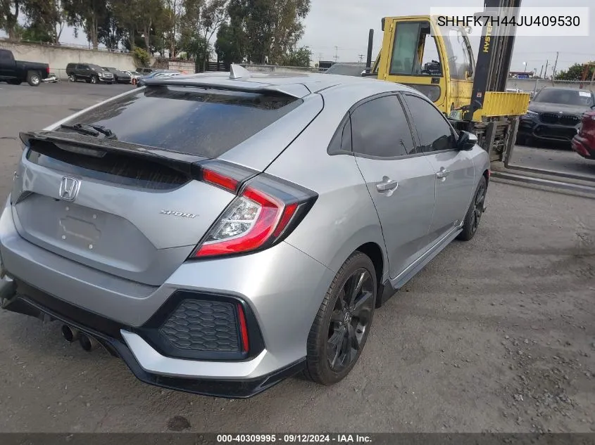 2018 Honda Civic Sport VIN: SHHFK7H44JU409530 Lot: 40309995