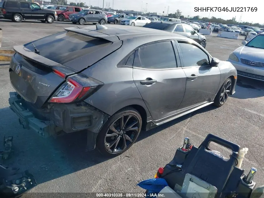 2018 Honda Civic Sport VIN: SHHFK7G46JU221769 Lot: 40310335