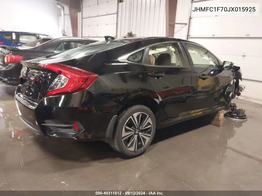 2018 Honda Civic Ex-L VIN: JHMFC1F70JX015925 Lot: 40311512