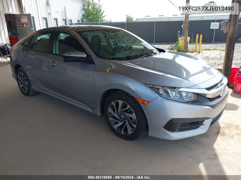 19XFC2F7XJE012490 2018 Honda Civic Ex