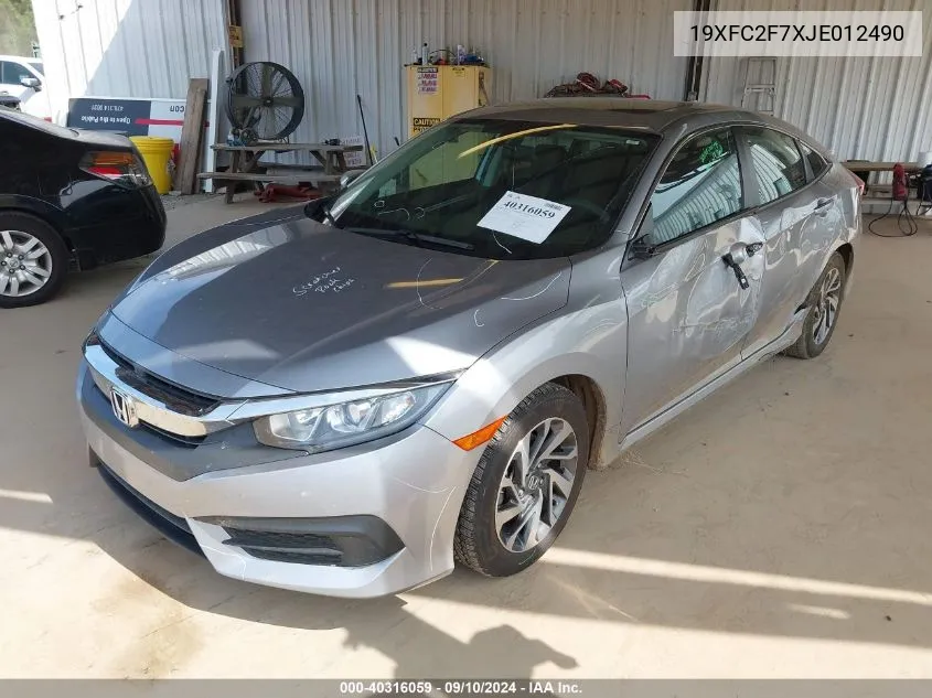 19XFC2F7XJE012490 2018 Honda Civic Ex