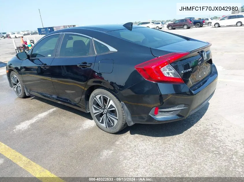 2018 Honda Civic Ex-L VIN: JHMFC1F70JX042980 Lot: 40322533