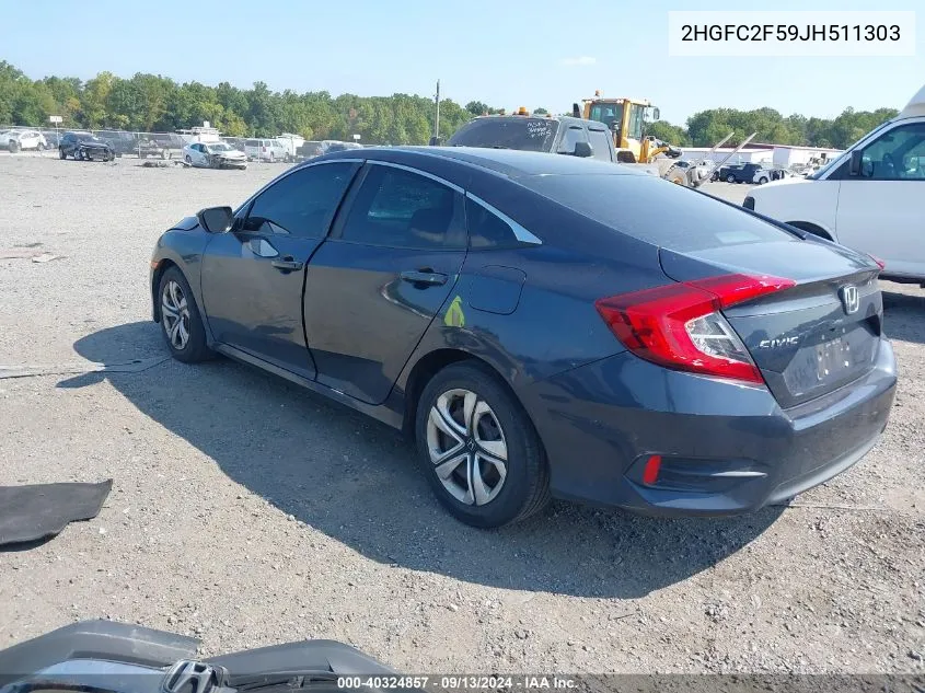 2HGFC2F59JH511303 2018 Honda Civic Lx