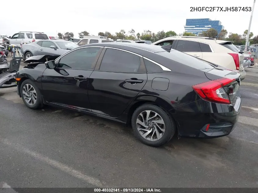 2HGFC2F7XJH587453 2018 Honda Civic Ex