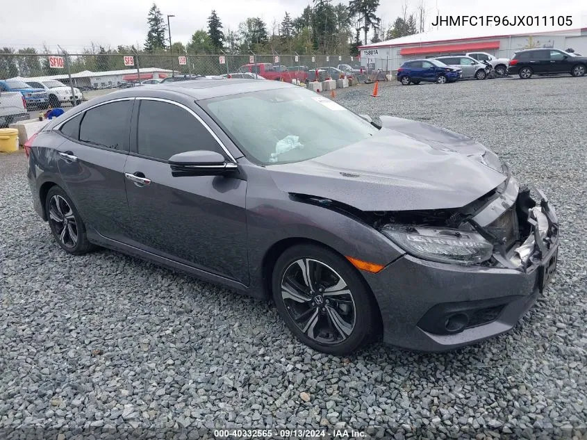 JHMFC1F96JX011105 2018 Honda Civic Touring