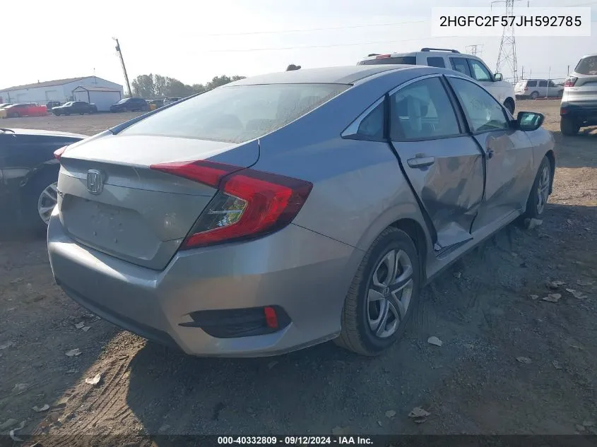 2HGFC2F57JH592785 2018 Honda Civic Lx