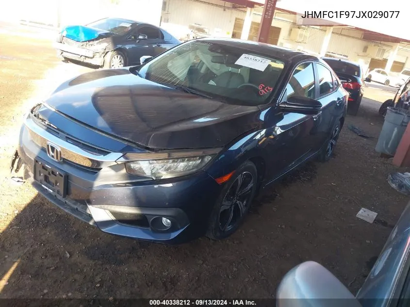 2018 Honda Civic Touring VIN: JHMFC1F97JX029077 Lot: 40338212