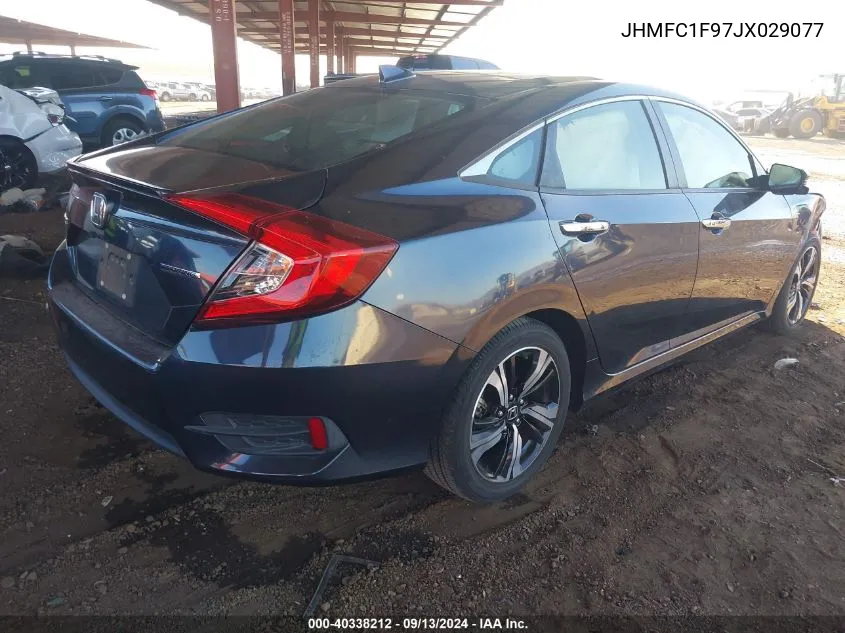 2018 Honda Civic Touring VIN: JHMFC1F97JX029077 Lot: 40338212