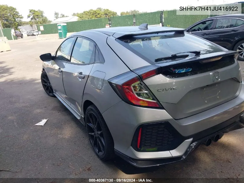 SHHFK7H41JU416922 2018 Honda Civic Sport