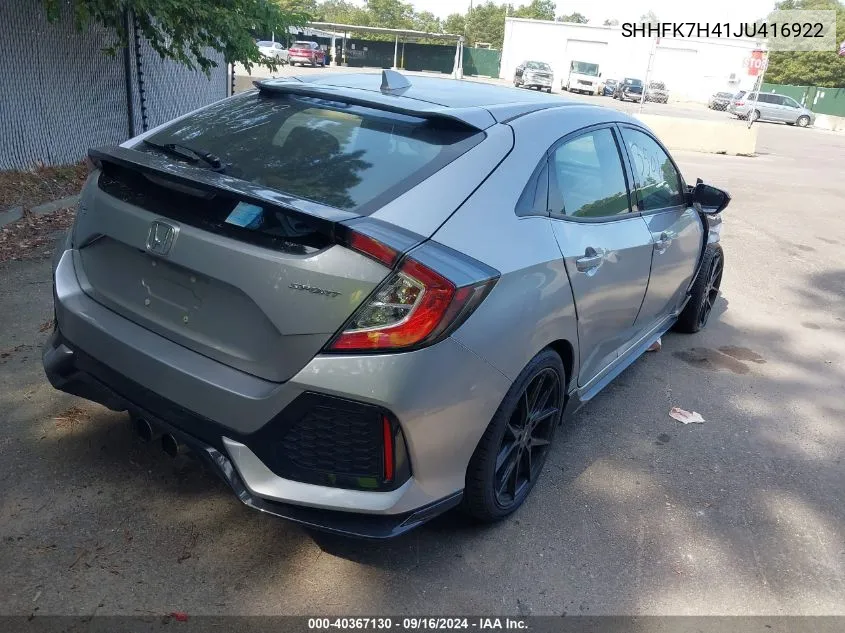 SHHFK7H41JU416922 2018 Honda Civic Sport