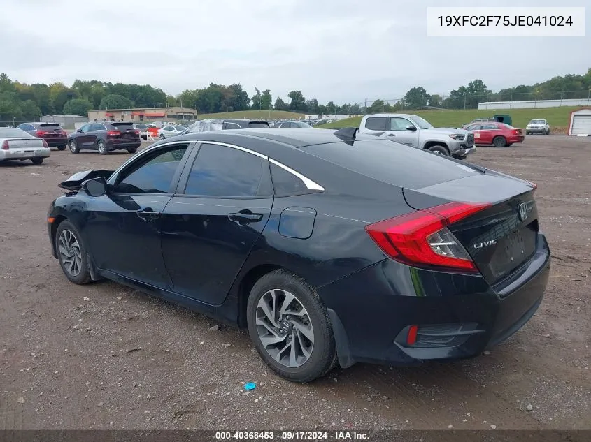 19XFC2F75JE041024 2018 Honda Civic Ex