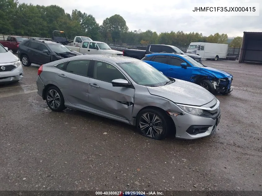 2018 Honda Civic Ex-T VIN: JHMFC1F35JX000415 Lot: 40380827