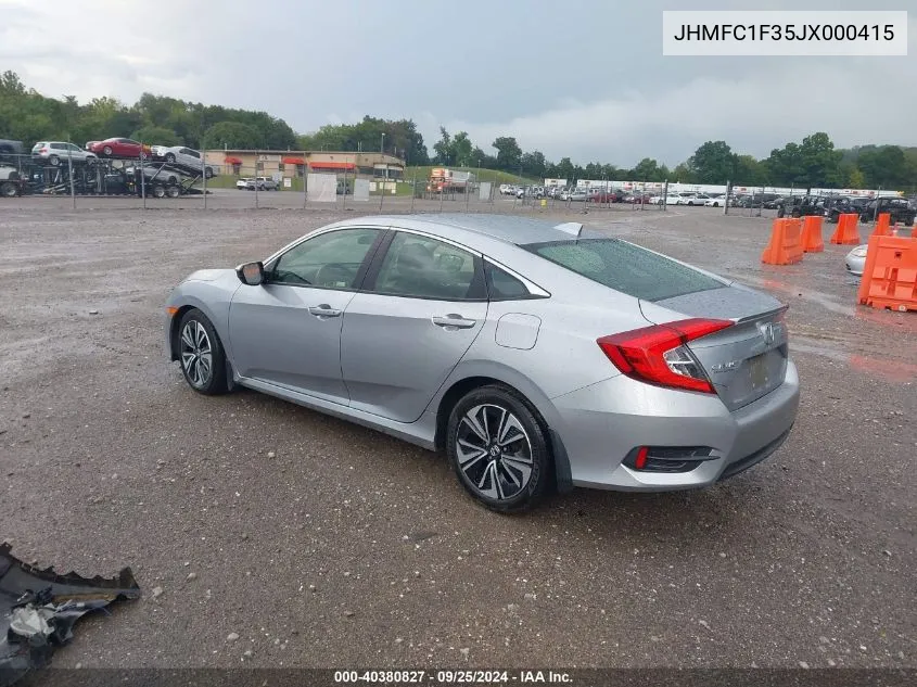 2018 Honda Civic Ex-T VIN: JHMFC1F35JX000415 Lot: 40380827