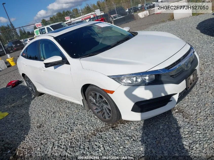 2018 Honda Civic Ex VIN: 2HGFC2F77JH527050 Lot: 40392893