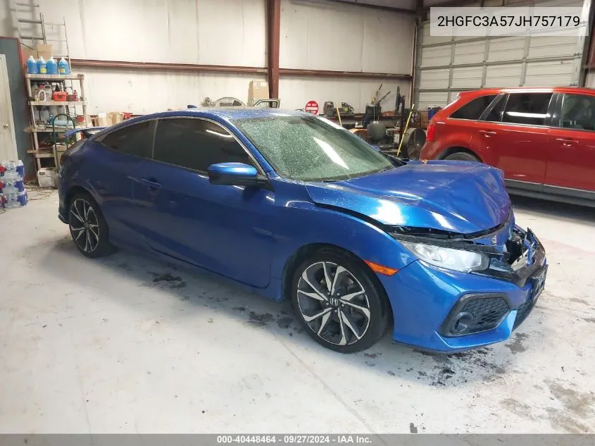 2018 Honda Civic Si VIN: 2HGFC3A57JH757179 Lot: 40448464