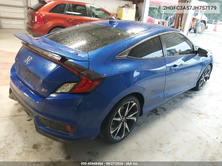 2018 Honda Civic Si VIN: 2HGFC3A57JH757179 Lot: 40448464