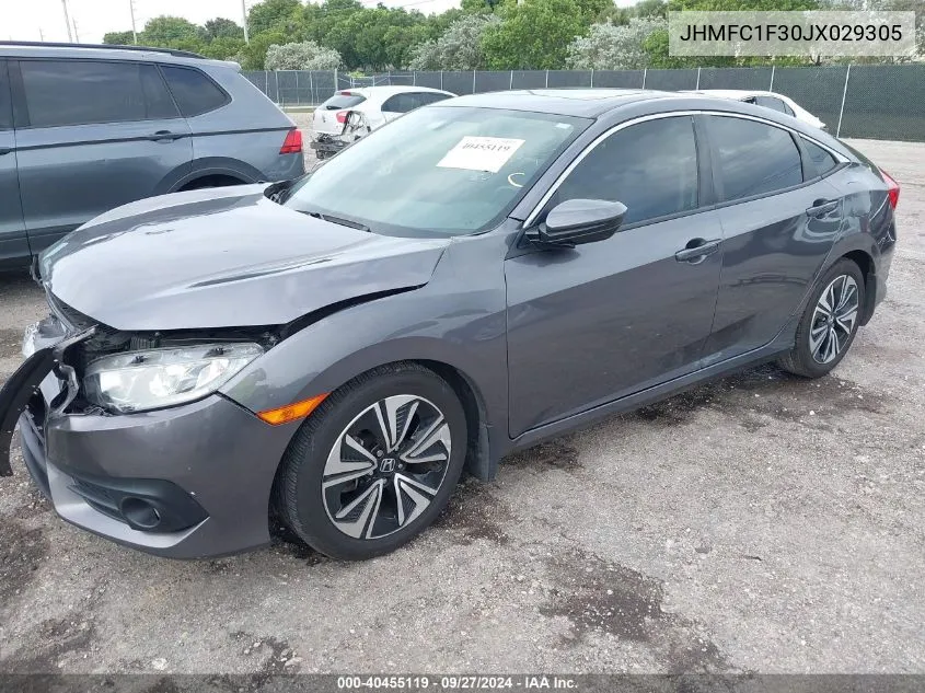 2018 Honda Civic Ex-T VIN: JHMFC1F30JX029305 Lot: 40455119