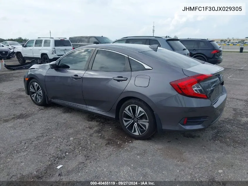 2018 Honda Civic Ex-T VIN: JHMFC1F30JX029305 Lot: 40455119