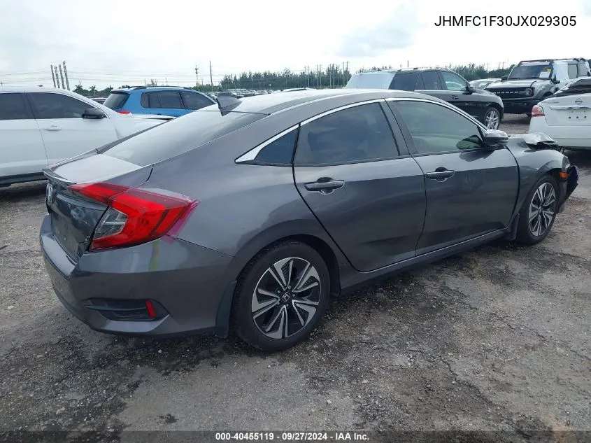 2018 Honda Civic Ex-T VIN: JHMFC1F30JX029305 Lot: 40455119