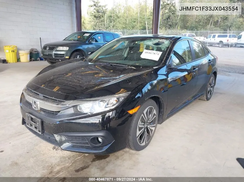 2018 Honda Civic Ex-T VIN: JHMFC1F33JX043554 Lot: 40467871