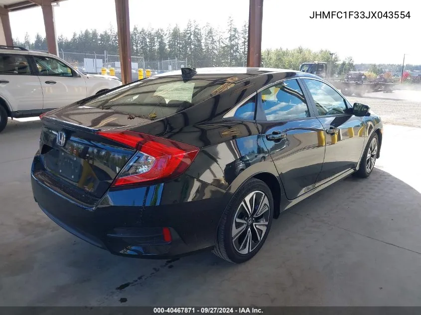 2018 Honda Civic Ex-T VIN: JHMFC1F33JX043554 Lot: 40467871