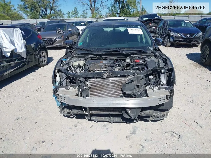 2HGFC2F52JH546765 2018 Honda Civic Lx