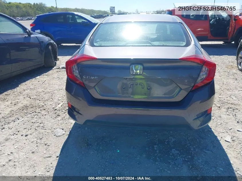 2HGFC2F52JH546765 2018 Honda Civic Lx