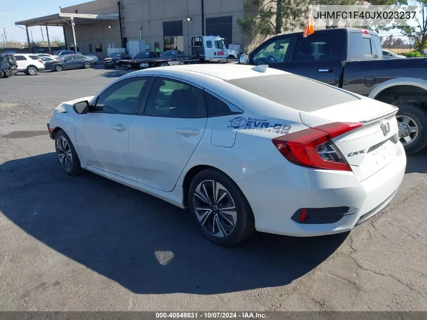 2018 Honda Civic Ex-T VIN: JHMFC1F40JX023237 Lot: 40549831