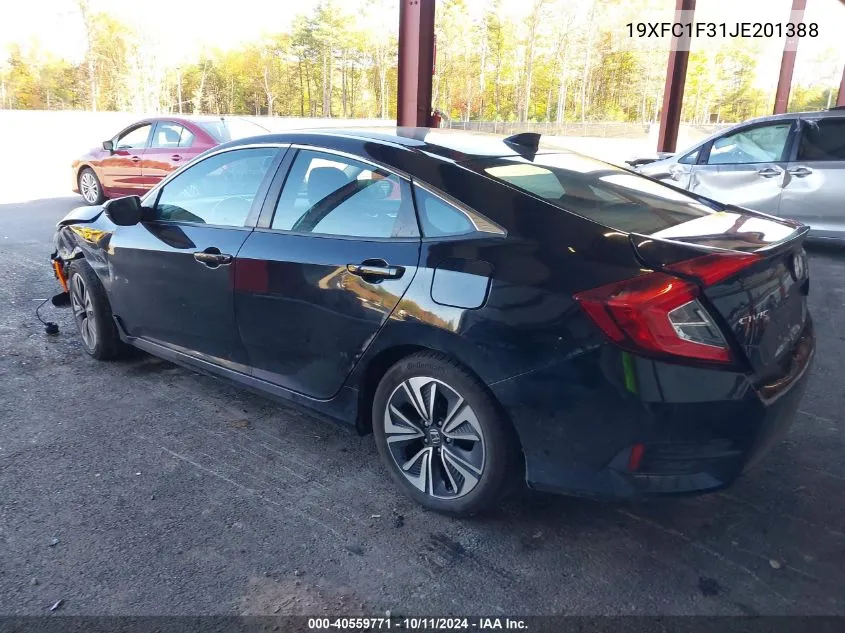 2018 Honda Civic Ex VIN: 19XFC1F31JE201388 Lot: 40559771