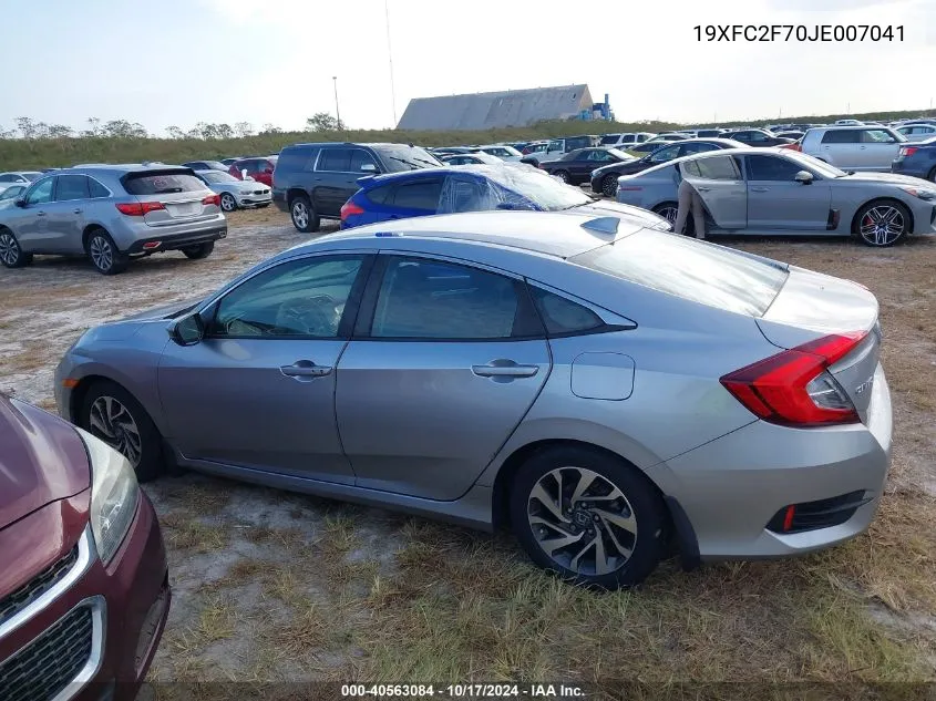 2018 Honda Civic Ex VIN: 19XFC2F70JE007041 Lot: 40563084