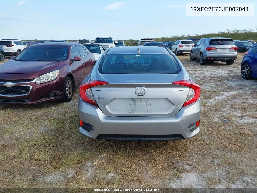 2018 Honda Civic Ex VIN: 19XFC2F70JE007041 Lot: 40563084