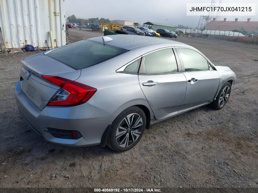 2018 Honda Civic Ex-L VIN: JHMFC1F70JX041215 Lot: 40569192