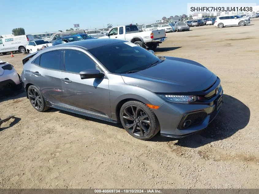 SHHFK7H93JU414438 2018 Honda Civic Sport Touring