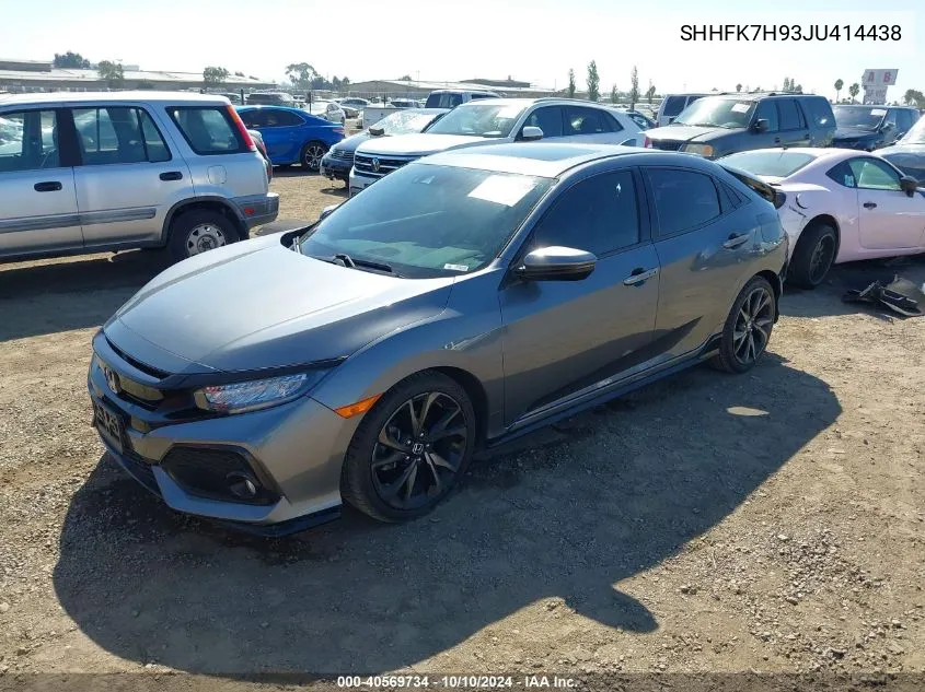 SHHFK7H93JU414438 2018 Honda Civic Sport Touring