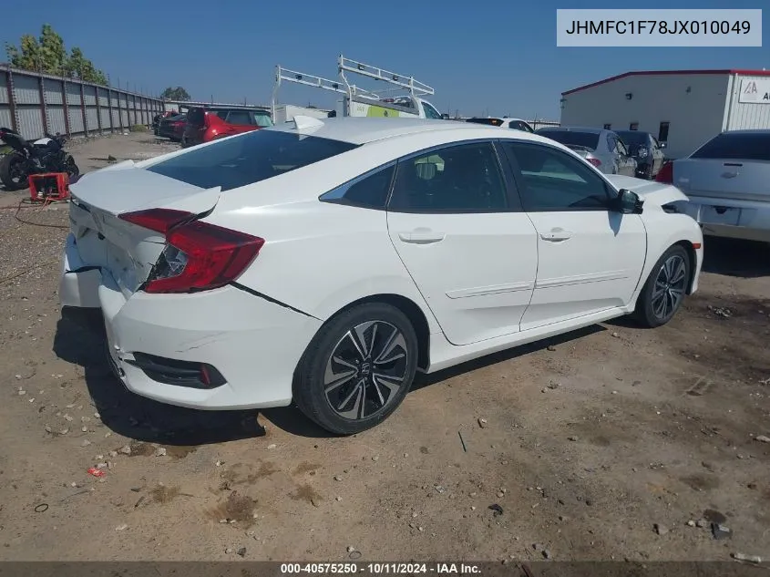 JHMFC1F78JX010049 2018 Honda Civic Ex-L