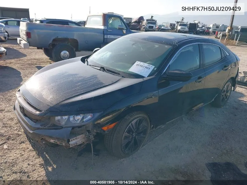 SHHFK7H50JU209429 2018 Honda Civic Ex