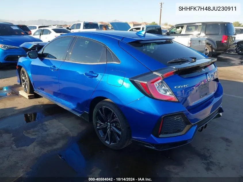 SHHFK7H48JU230911 2018 Honda Civic Sport