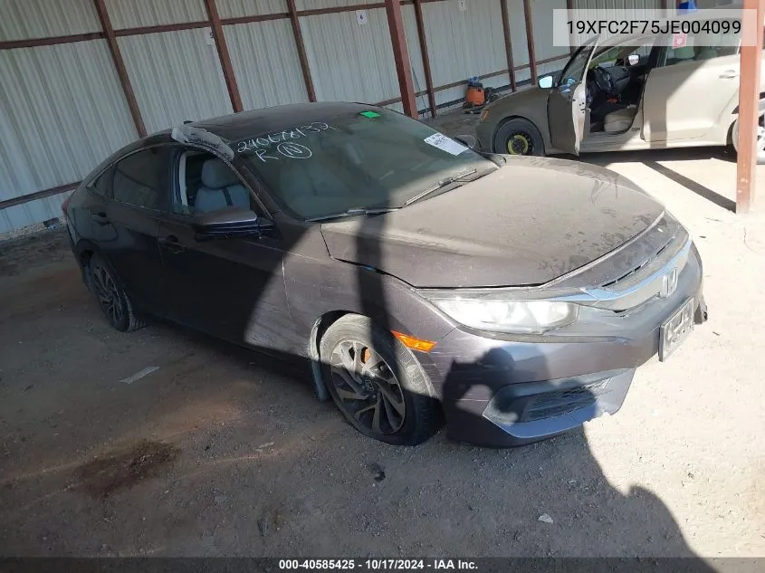 19XFC2F75JE004099 2018 Honda Civic Ex