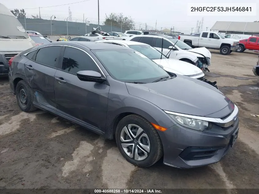 2018 Honda Civic Lx VIN: 2HGFC2F53JH546841 Lot: 40588258