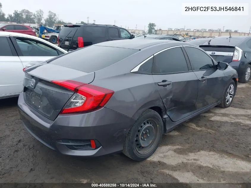 2HGFC2F53JH546841 2018 Honda Civic Lx