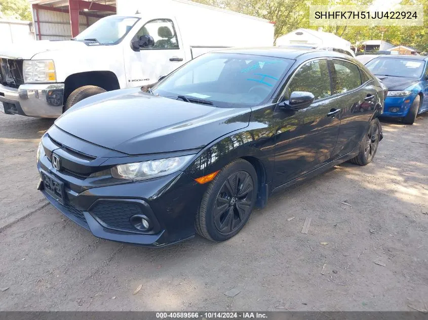 SHHFK7H51JU422924 2018 Honda Civic Ex