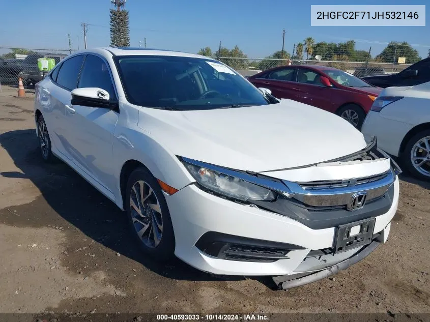 2HGFC2F71JH532146 2018 Honda Civic Ex