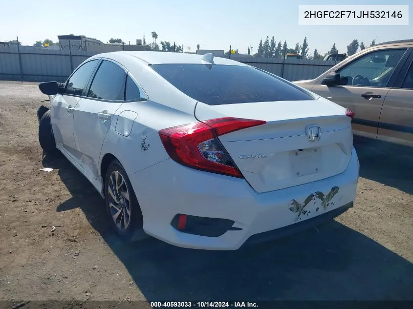 2HGFC2F71JH532146 2018 Honda Civic Ex