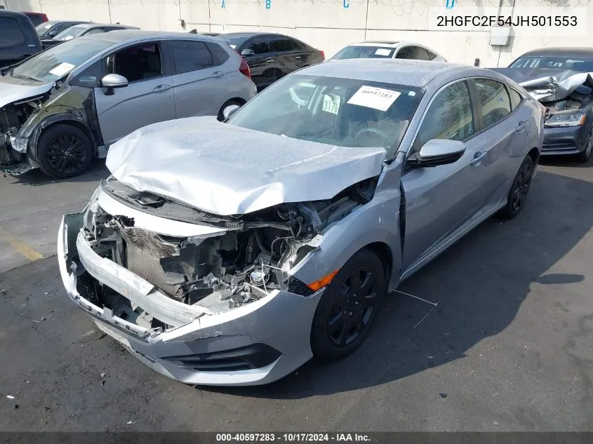 2HGFC2F54JH501553 2018 Honda Civic Lx