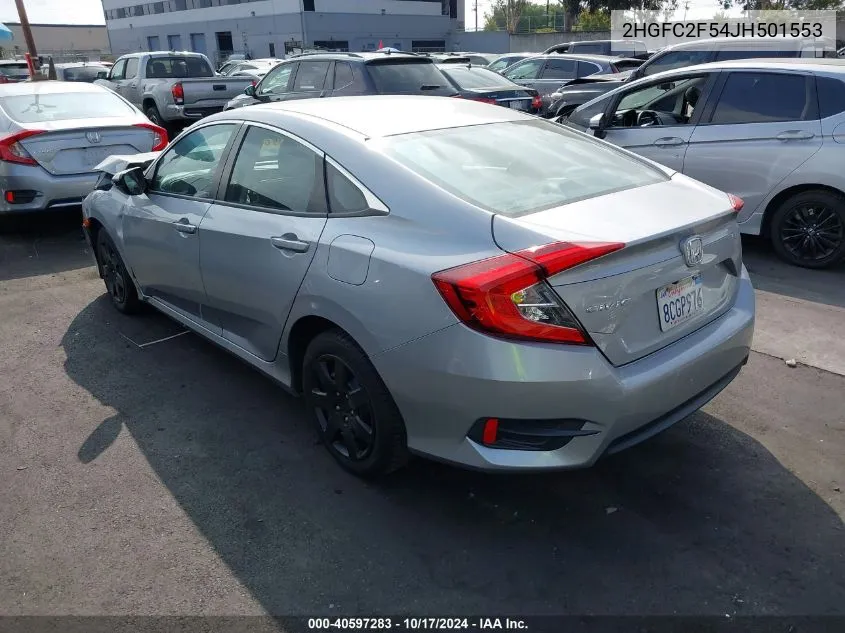 2HGFC2F54JH501553 2018 Honda Civic Lx