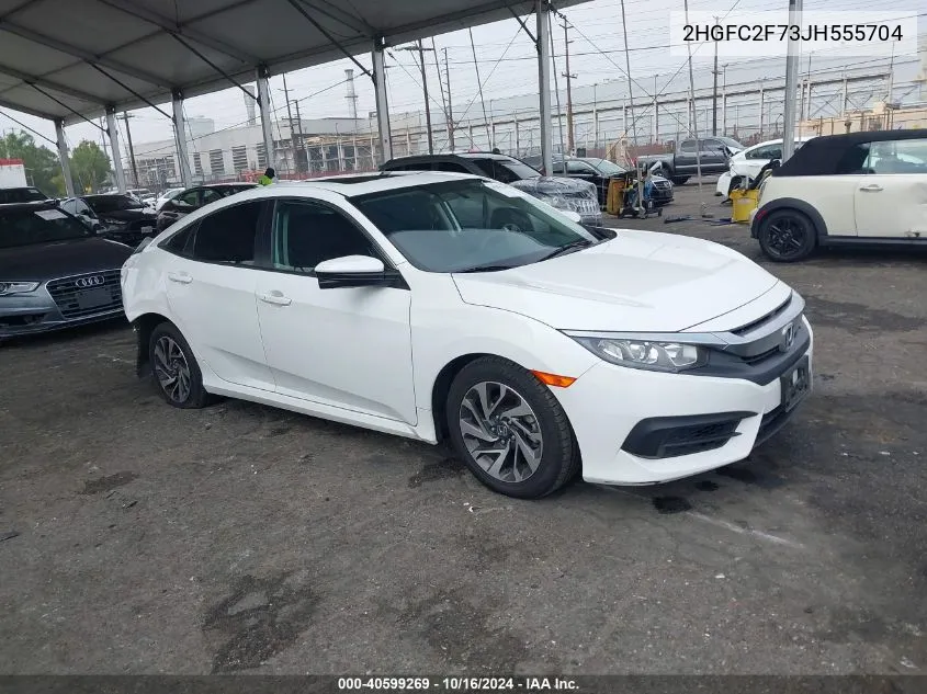 2018 Honda Civic Ex VIN: 2HGFC2F73JH555704 Lot: 40599269